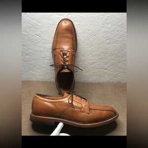 Allen Edmonds Hillcrest Men's Derby Shoes Tan Brown Leather Size 14D Made in USA